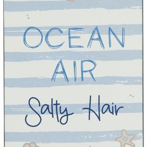 Metallskilt Ocean Air Salty Hair